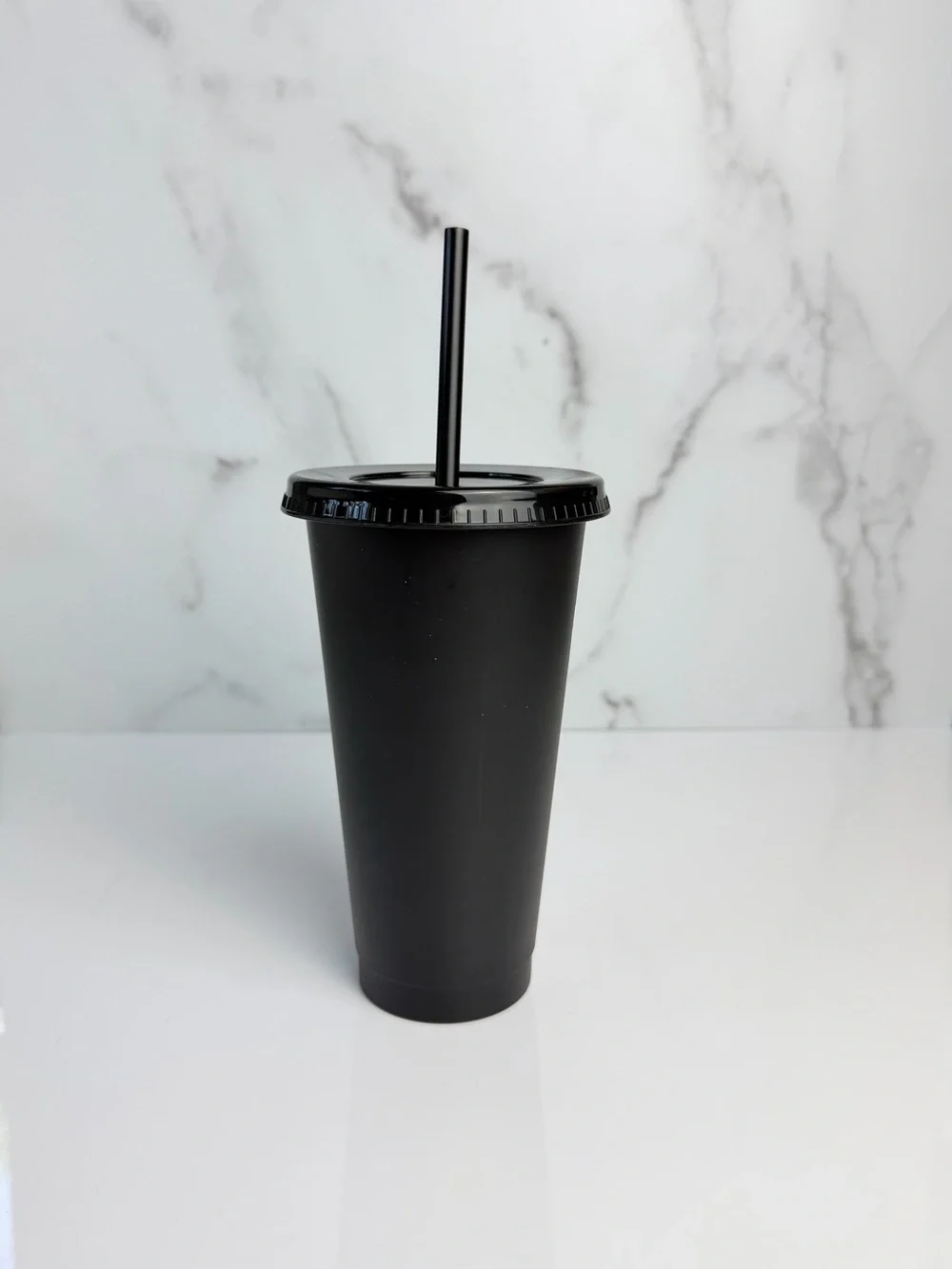 Star Wars Black Reusable Tumbler Cup with Lid & Straw